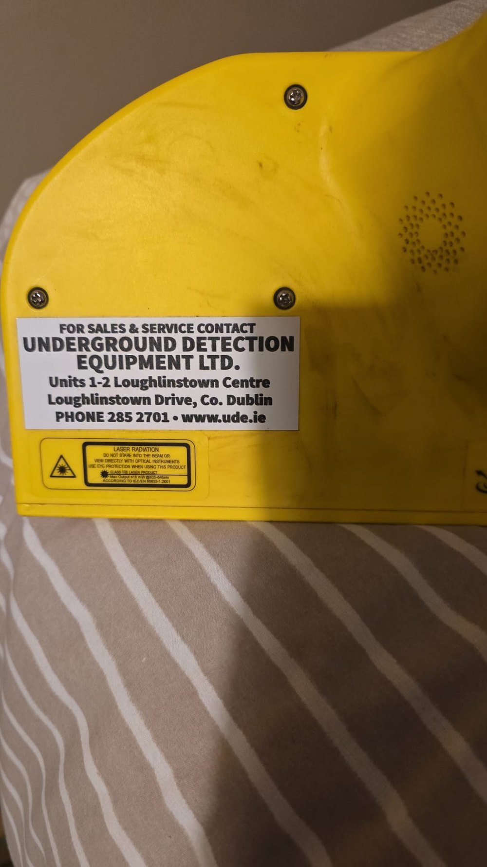The AML Pro unit carrying the UK and Ireland distributor's service sticker