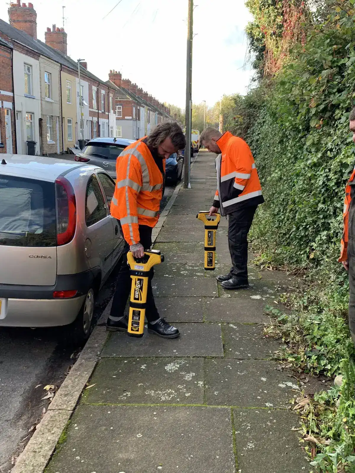 Utility detection equipment in use South East